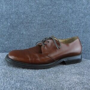 Kenneth Cole Reaction Men Derby Oxfords Shoe‎ Brown Leather Lace Up Sz 12 Medium